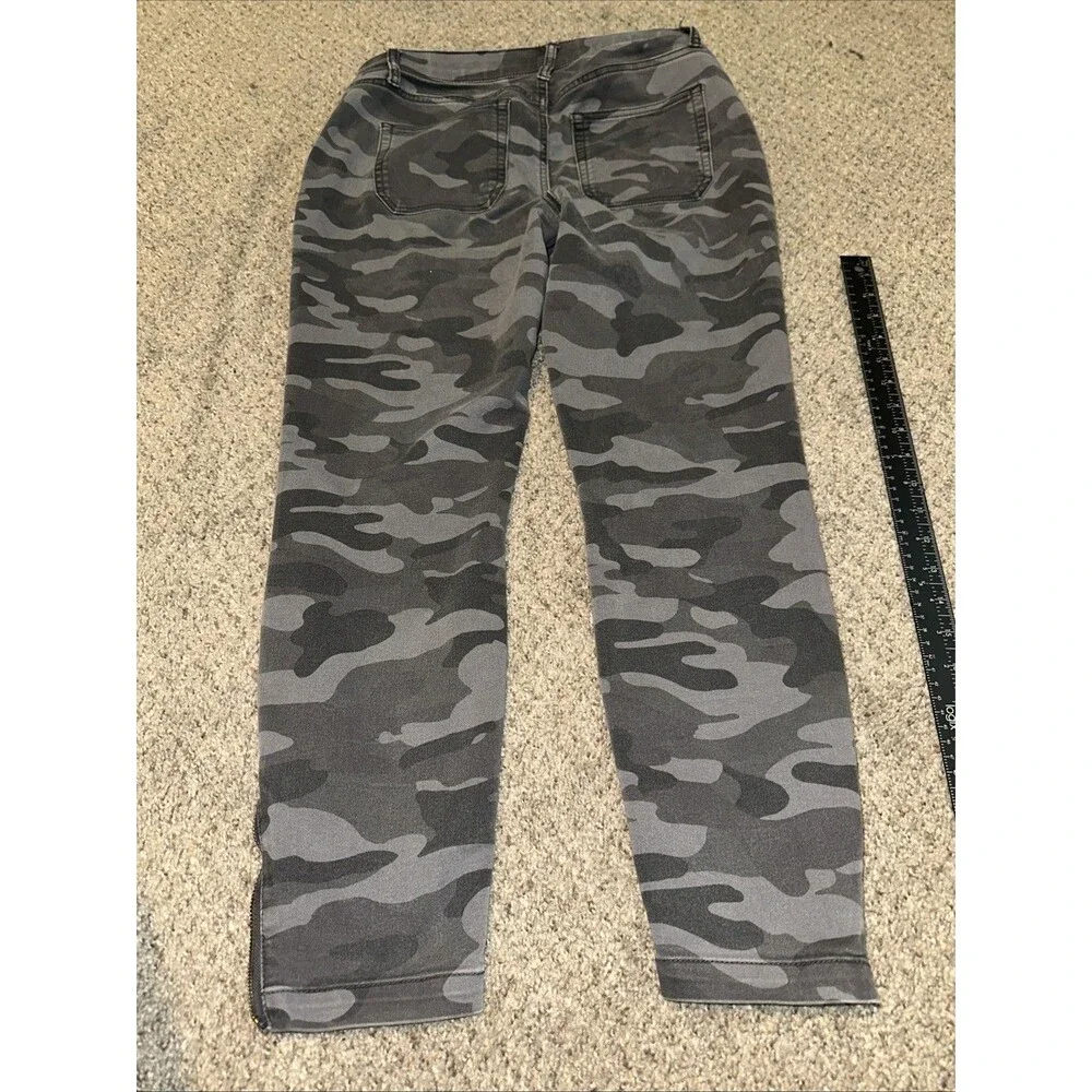 Knox Rose Utility Ankle Pants Womens 10 Gray Camo Mid-Rise Skinny Zip Fly Casual - Picture 8 of 8